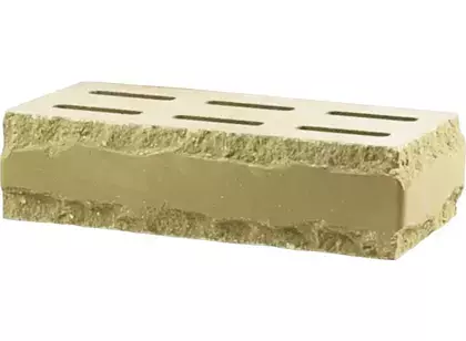 Кирпич облицовочный пустотелый КСПЕ-Ф тычковый Песчаник зигзаг 250*120*65мм М200кг/см2 Рубелэко