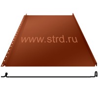 Фальцевая панель кликфальц Mini 340/305мм Drap 0.45мм RAL 8004 (кирпичный) Grand Line